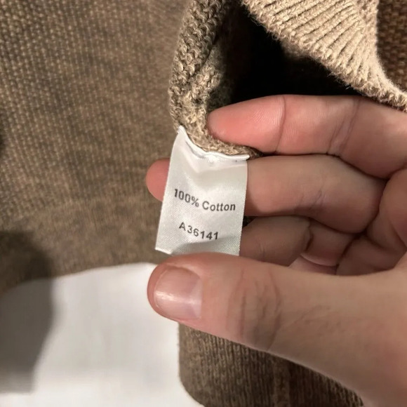 Appleseeds Cardigan Women Small Petite Brown Knit Open Front Long Sleeve Pockets - Picture 6 of 10